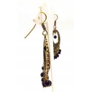 Golden Oxidized Earring Jhumka Jhumki Ethnic Jewelry Drop Chandelier Dangle AE15